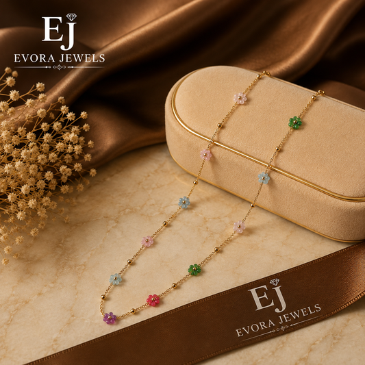 Luxury Pearl Blossom Chain Necklace