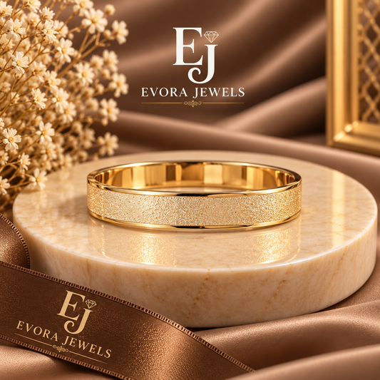 Luxury Textured Gold Cuff Bracelet