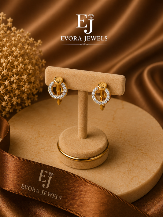 Luxury Crystal Interlocking Oval Earrings