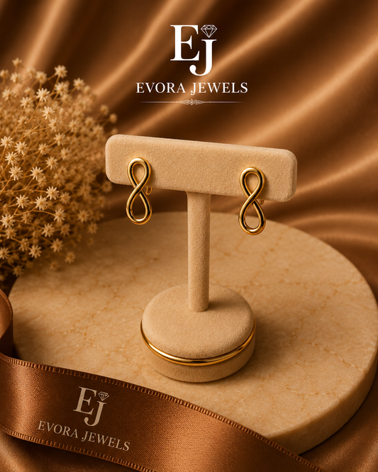 Luxury Infinity Loop Gold Earrings
