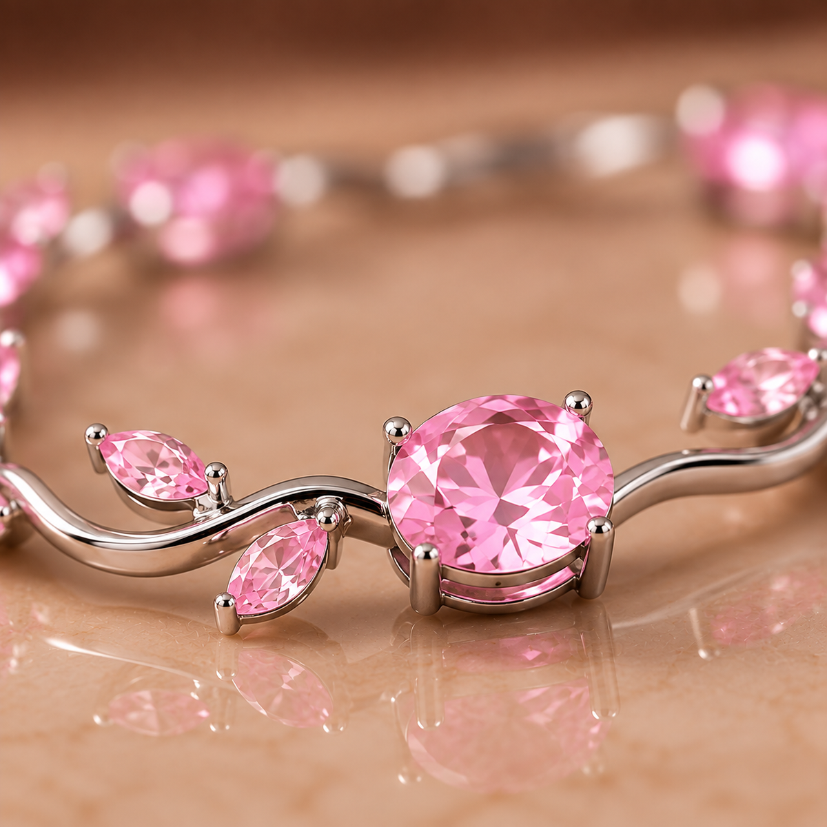 Elegant Crystal ( Tulip ) Bracelet