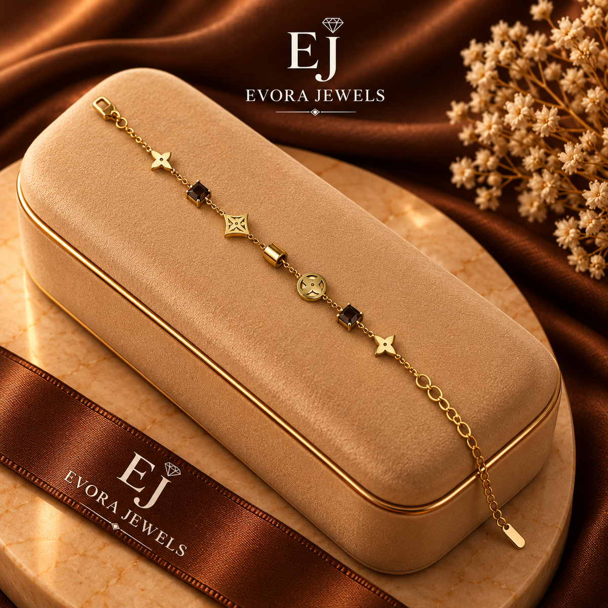 Luxury Geometric Crystal Link Bracelet